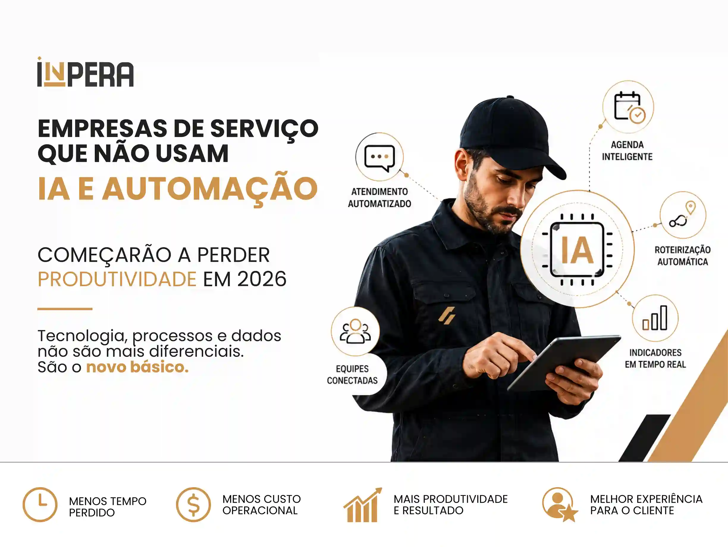 Empresas de Serviço que não usam IA e automação começarão a perder produtividade em 2026